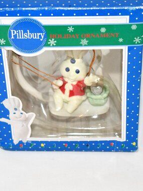 Vintage Pillsbury Doughboy Holiday Christmas Ornament Matrix Original Box  Descr